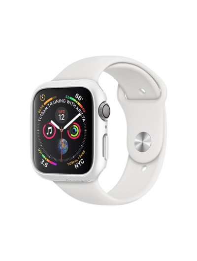Husa Protectie Ceas Spigen Thin Fit Compatibila Cu Apple Watch 4 / 5 / 6 / SE ( 44mm ), Alb